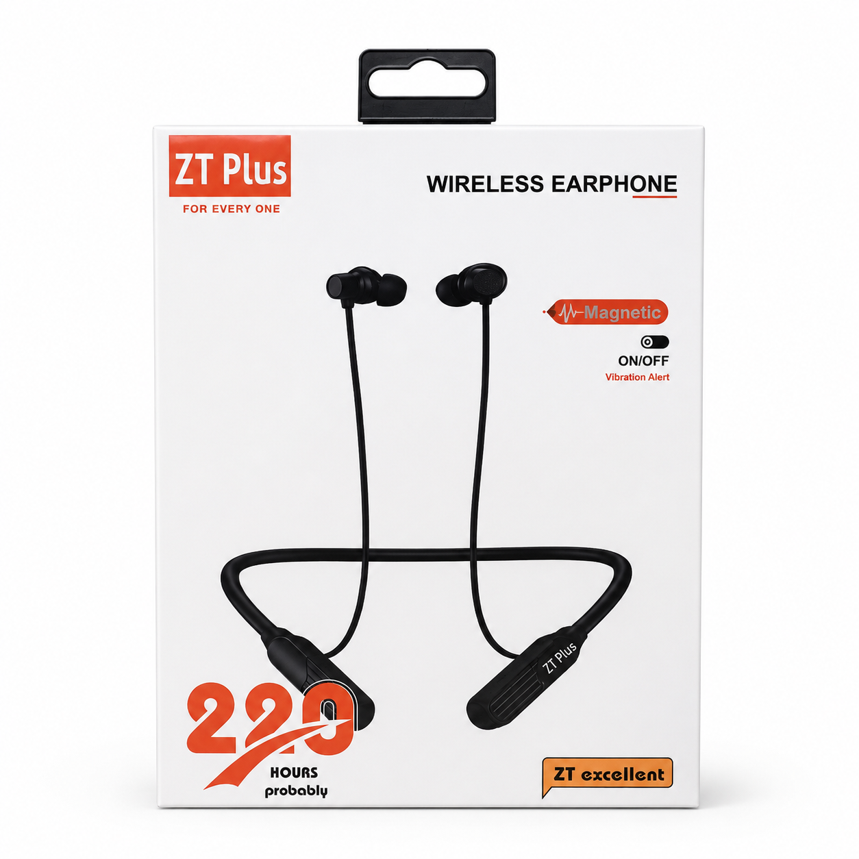 ZT Excellent Wireless Neckband Earphone – Bluetooth Headset with 220H Standby, Auto Power On/Off Detach Feature, Vibration Alert & Magnetic Earbuds_img_2
