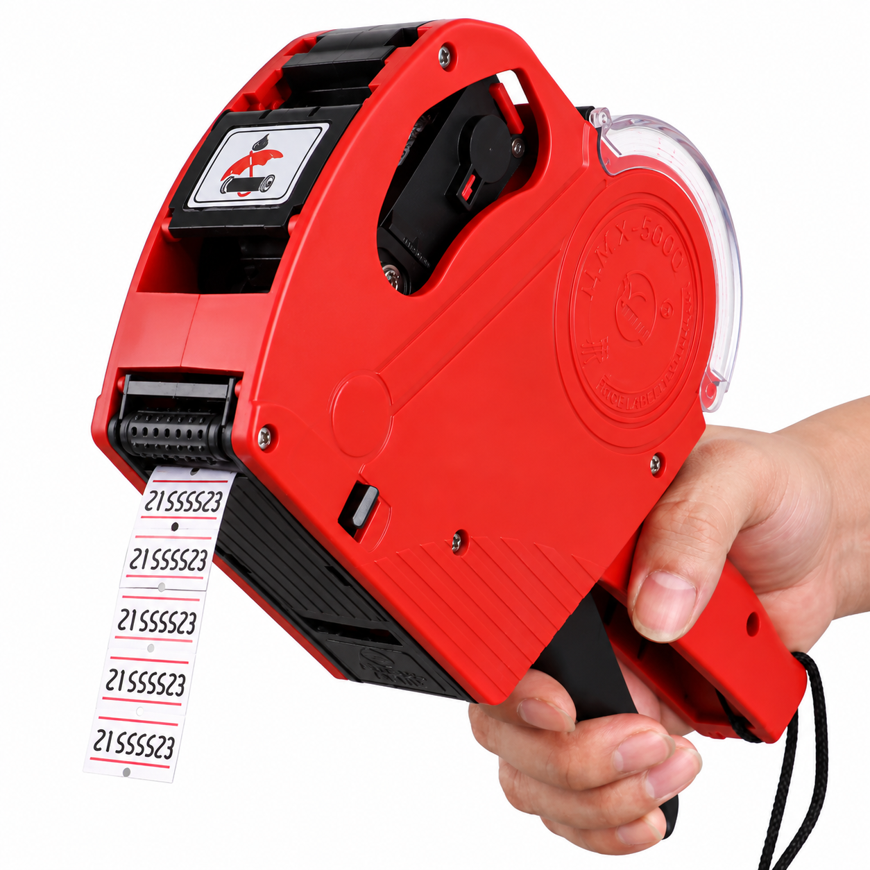MX-5500 EOS 8 Digits Price Tag Labeller – Manual Pricing Gun Machine with 21x12mm Labels & Ink Roller for Retail Store, Supershop & Business_img_2