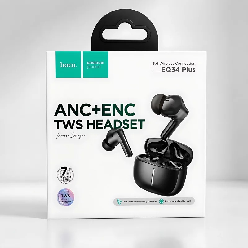 Hoco EQ34 Plus True Wireless ANC+ENC Bluetooth Earbuds_img_5
