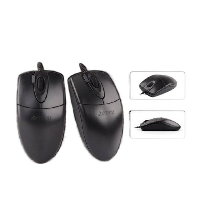 A4tech OP-730D Wired Optical Mouse – Silent Click Technology, Hyper-Fast Scrolling Wheel, Smooth Cursor Control & Ergonomic Contoured Design for Enhanced Productivity_img_1