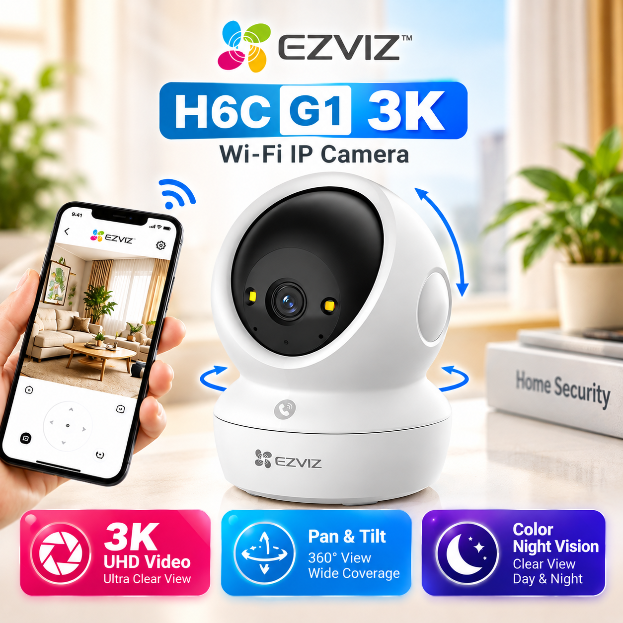 EZVIZ H6c G1 – 3K 5MP 360° Smart Home WiFi Camera_img_1