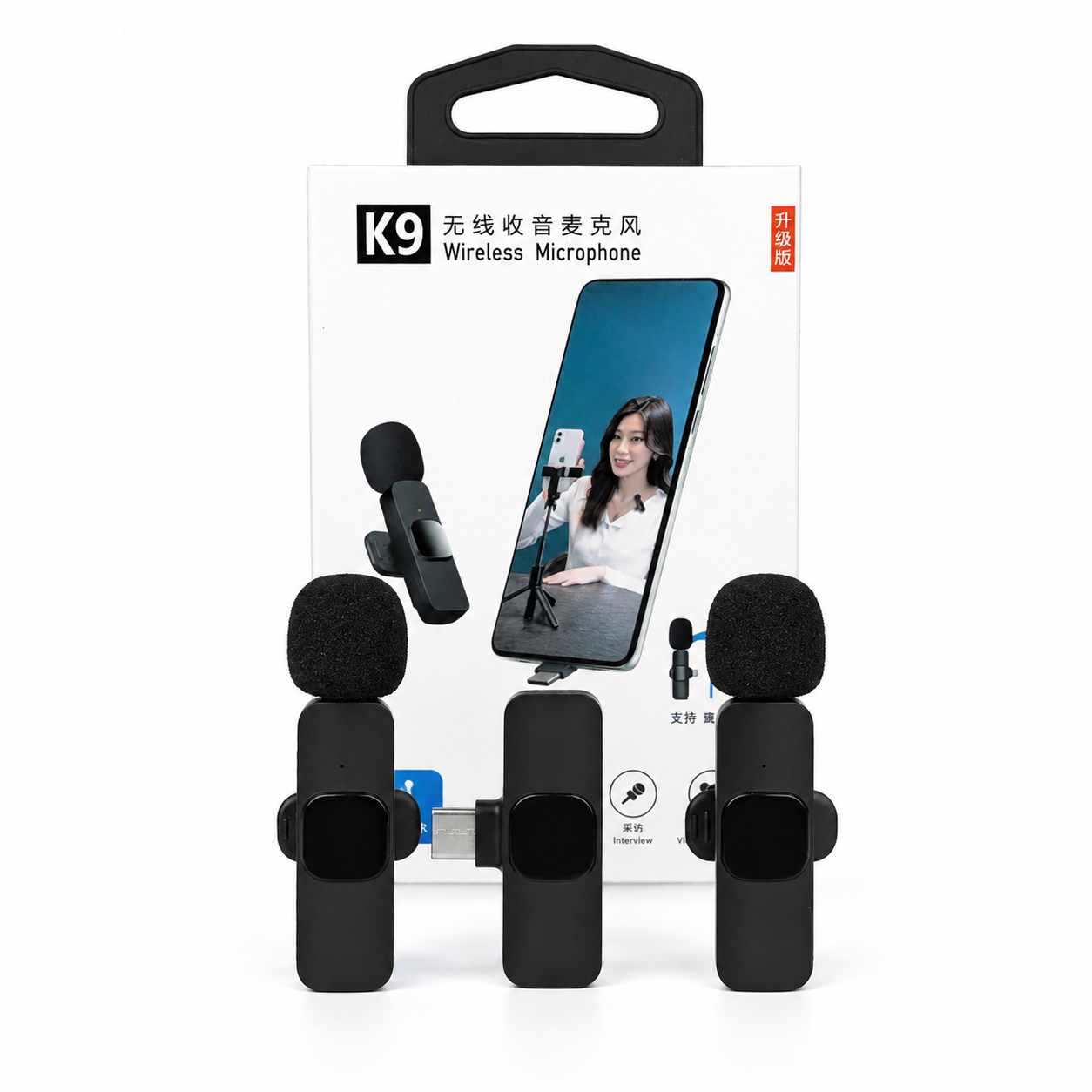 6 Ft Tripod Stand, 10" LED Ring Light & K9 Wireless Microphone Combo – Professional Content Creation Kit with Ultra-Low Latency, 20m Range & Adjustable Light Stand_img_3