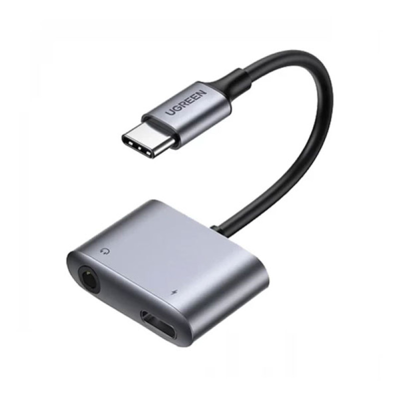 UGREEN CM231 (60164) 2-in-1 USB-C to 3.5mm Audio & Charging Adapter – PD 3.0 & QC 3.0 Fast Charging, Hi-Fi Sound Quality, Aluminum Alloy Portable Converter for Type-C Smartphones & Tablets_img_1