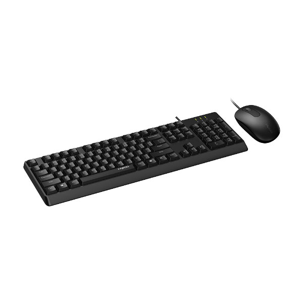 Rapoo X130 Pro Wired Keyboard and Mouse Combo (Black) – Full-Size Layout, High-Precision Optical Mouse, Plug-and-Play USB Connection & 2-Year Warranty_img_2