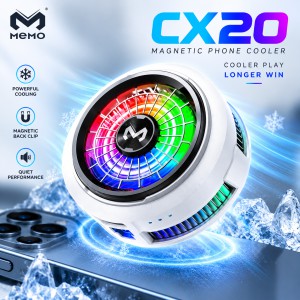 MEMO CX20 RGB Magnetic Phone Cooler – 3-Gear Temperature Control, Advanced Semiconductor Refrigeration, Dual-Purpose Magnetic & Back Clip, Low Noise Fan for Smooth Mobile Gaming_img_1