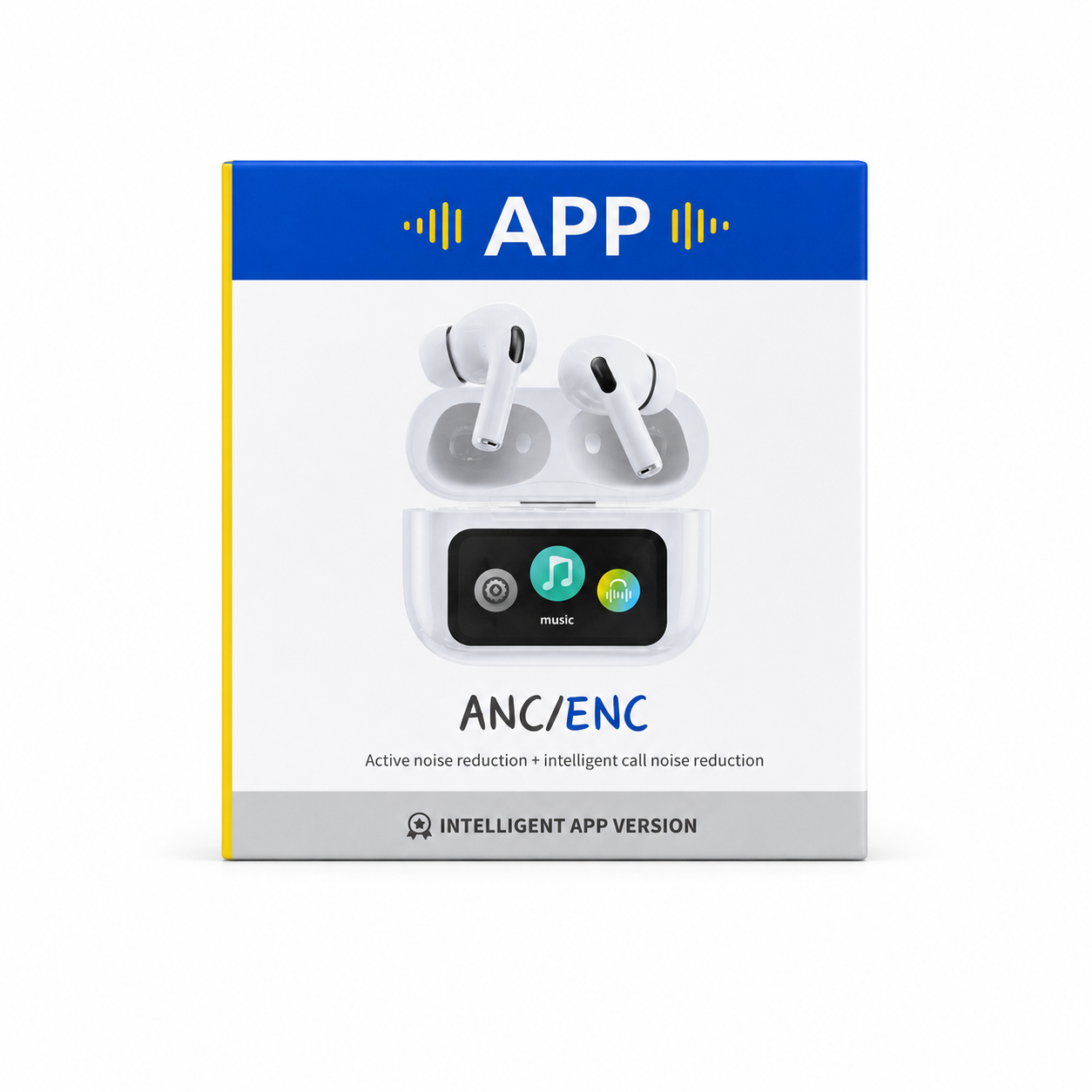 A9 Pro True Wireless Earbuds – Smart Touch Screen Display, ANC & ENC Noise Cancellation, Dedicated App Support & TWS Bluetooth Earphones_img_5