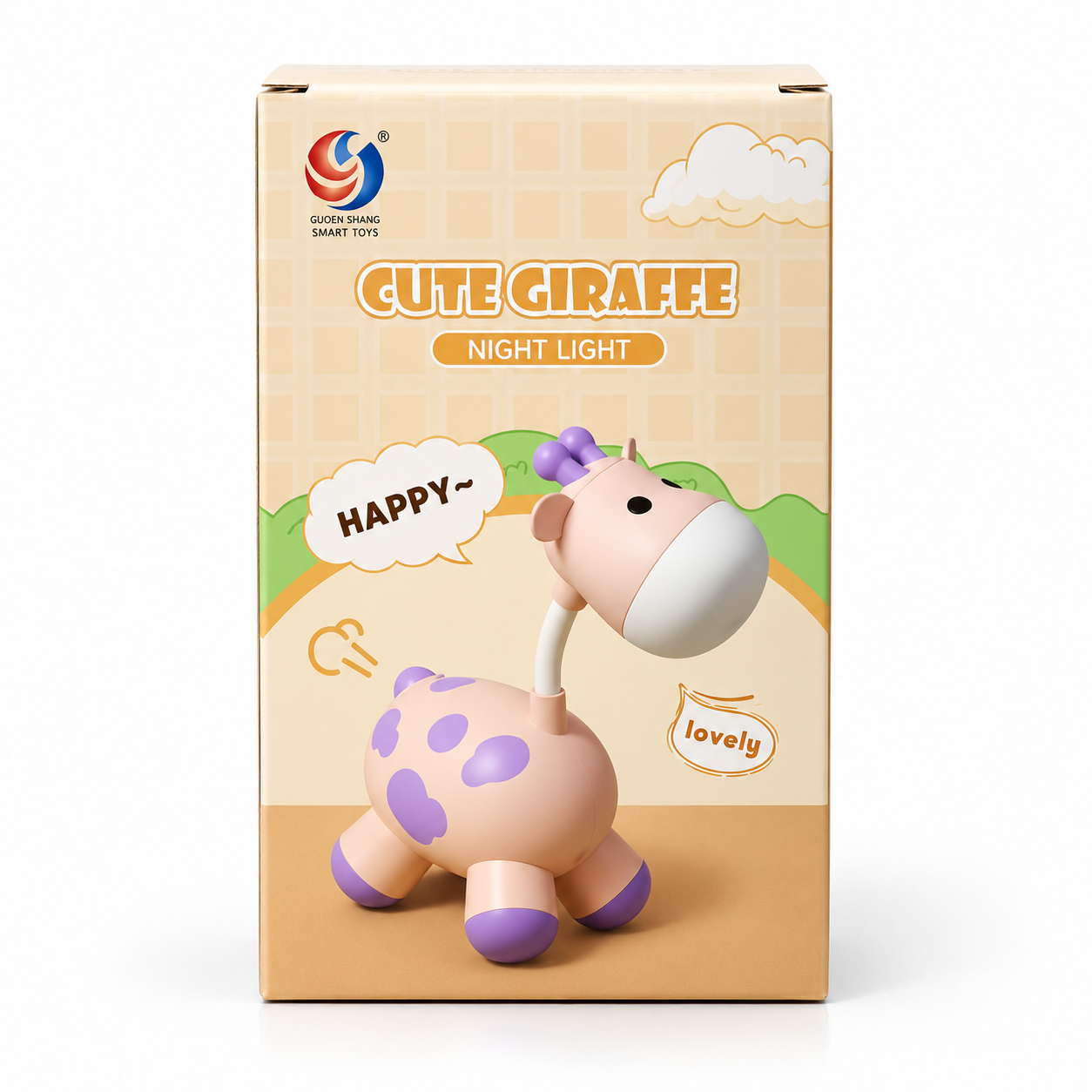 Cute Giraffe Night Light & Desk Lamp – Flexible Gooseneck Rechargeable LED Reading Lamp with Micro-USB Charging for Kids Room & Bedside Decor_img_6