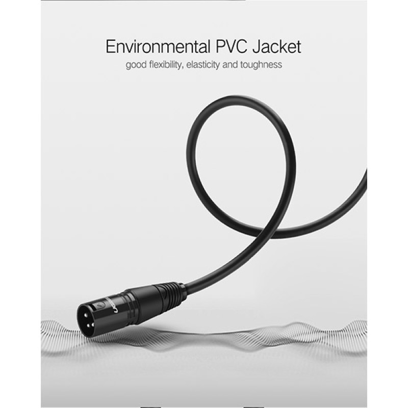 UGREEN AV130 (20714) XLR Male to Female Extension Cable (10M) – Oxygen-Free Copper, Gold-Plated Connectors, High Fidelity Balanced Audio Cord for Microphones & Studio Equipment_img_2