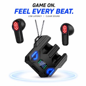 Mecha Design Gaming True Wireless Earbuds – Futuristic TWS with Low Latency Mode, Digital LED Battery Display & Rich Bass_img_0