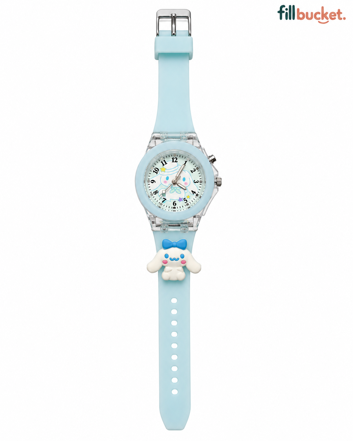Light-blue Sanrio Cinnamoroll 3D cartoon analog watch