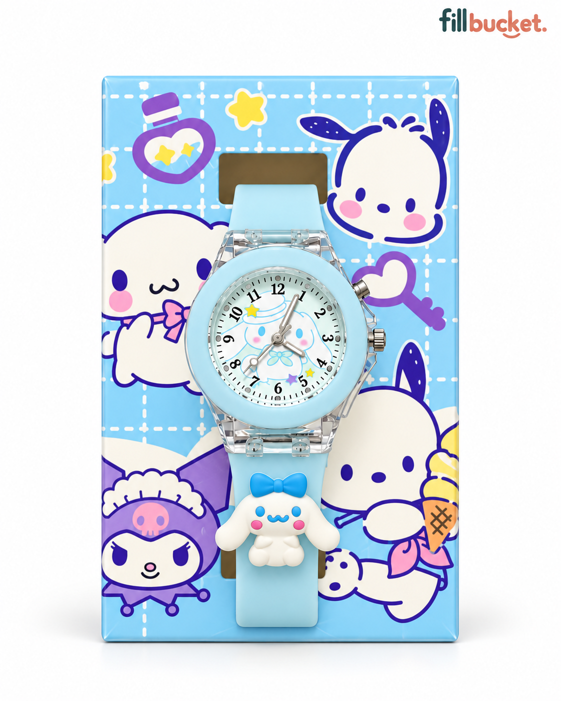 Light-blue Sanrio Cinnamoroll 3D cartoon analog watch_img_2