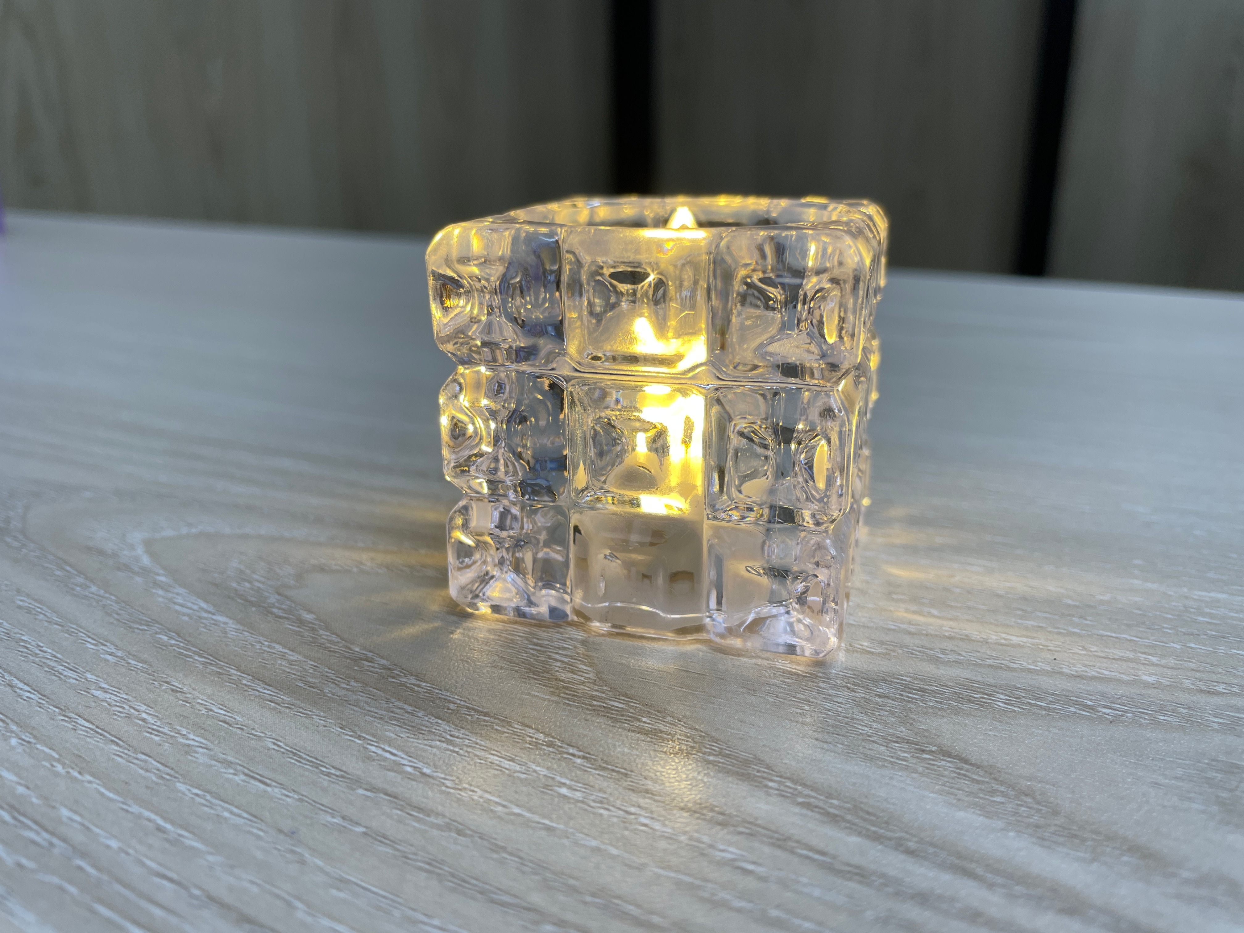 transparent acrylic crystal block LED tea light candle - Image 4