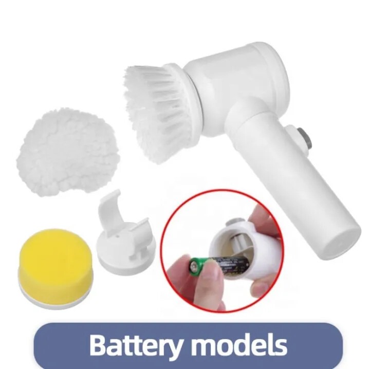 Electric brush magic brush for toilet home magic brush Multifunctional Electric cleaning brush spinner bathroom cleaner electric Cleaning Tools For Bathroom Toile Window Floor And Tub 5 In 1 avatory plates pans tiles handy and comfortable_img_0