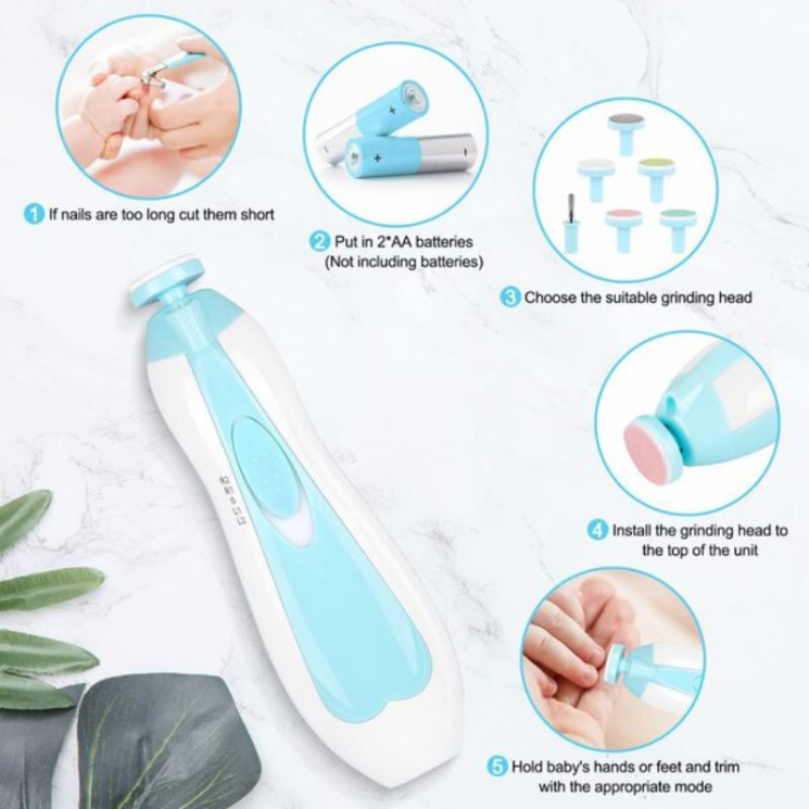 Electric baby nail trimmer and manicure set - Image 3