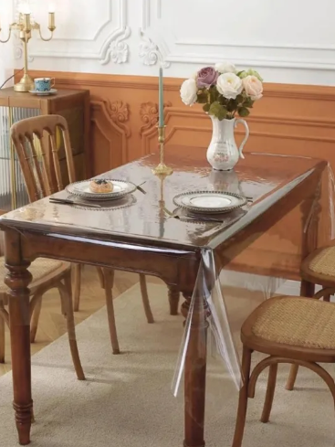 transparent 6-seater waterproof PVC dining table cover - Image 3