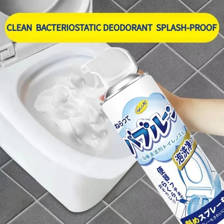Japan Toilet Bowl Cleaner Spray Bathroom Cleaner Spray Mold Stain Remover 99.9% Anti-Bacterial Foam Spray Toilet Freshen 500ml_img_2