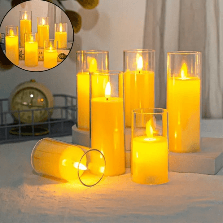 Romantic Candles Set of 3 Flameless Led Candles for Home Cafe Restaurant Decor Battery Operated Flickering Votive Candle Lights Buyers' Favorite Safe Candles for Children