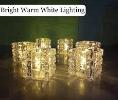 transparent acrylic crystal block LED tea light candle - Image 2