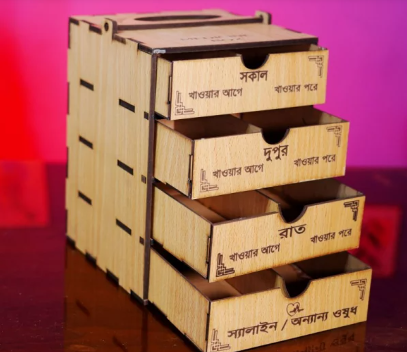 4-layer wooden medicine organizer box_img_1