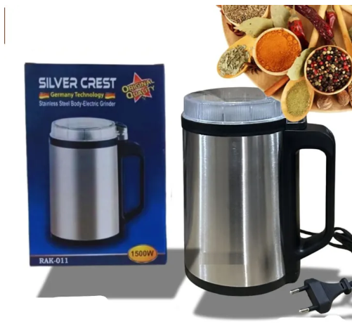 Silver Crest Stainless Steel Electric Mini Grinder (Model RAK-011 / RAK-001) - Image 1