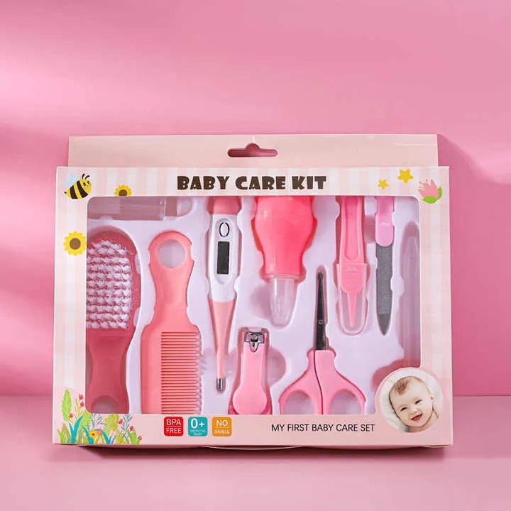 Grooming Set Essential Daily Care Tool Nail Clipper Manicure Safety Scissors Nose Cleaner Hair Brush Comb Personal Care Kit for newborn Toddler Infant_img_0