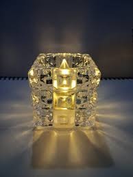 transparent acrylic crystal block LED tea light candle - Image 3