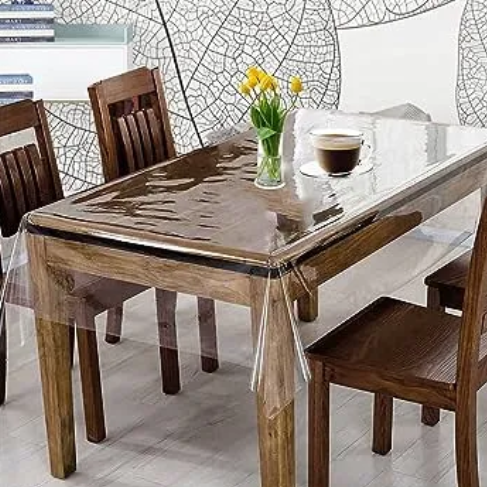 transparent 6-seater waterproof PVC dining table cover - Image 2