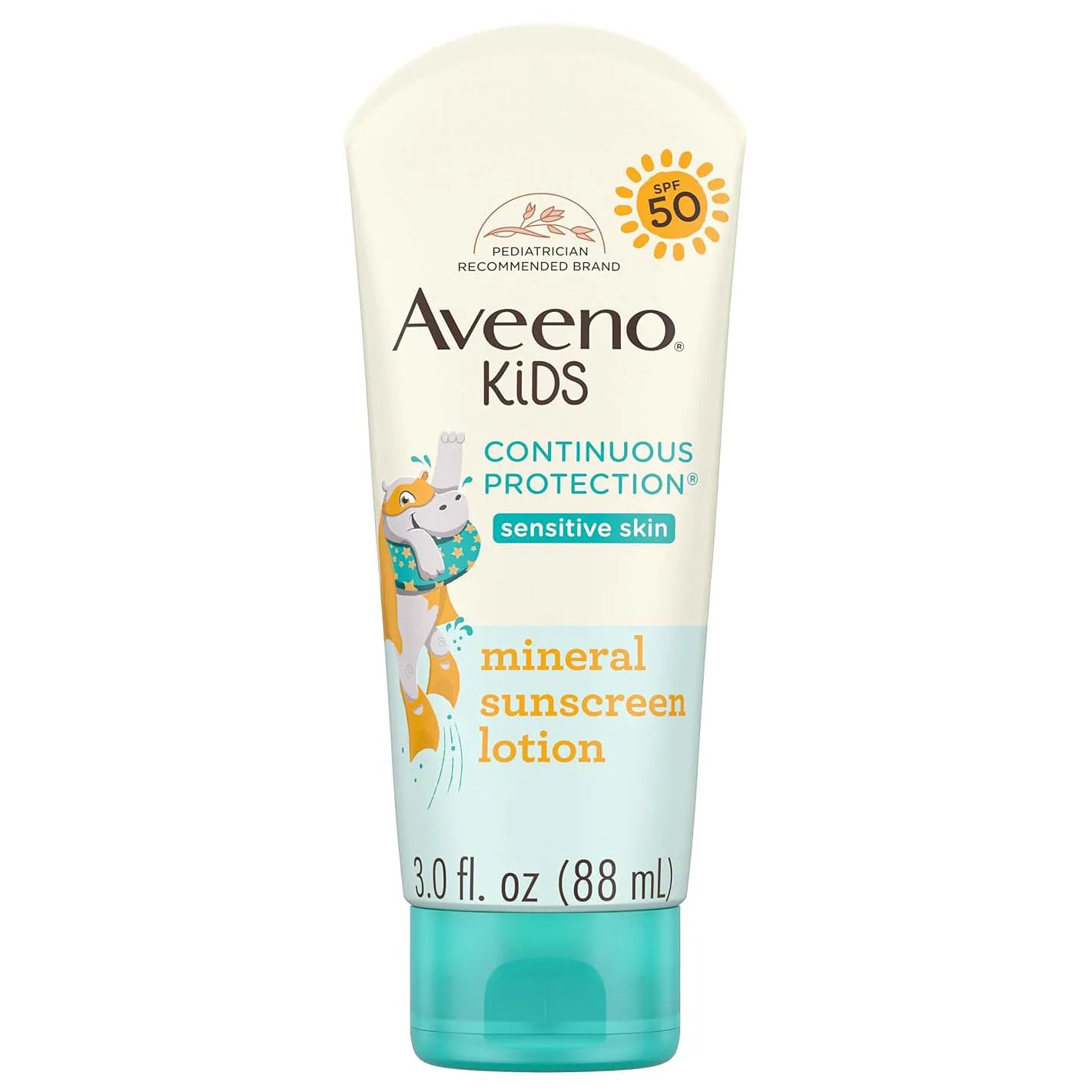 Aveeno Kids Continuous Protection Mineral Sunscreen Lotion SPF 50 - 88ml
