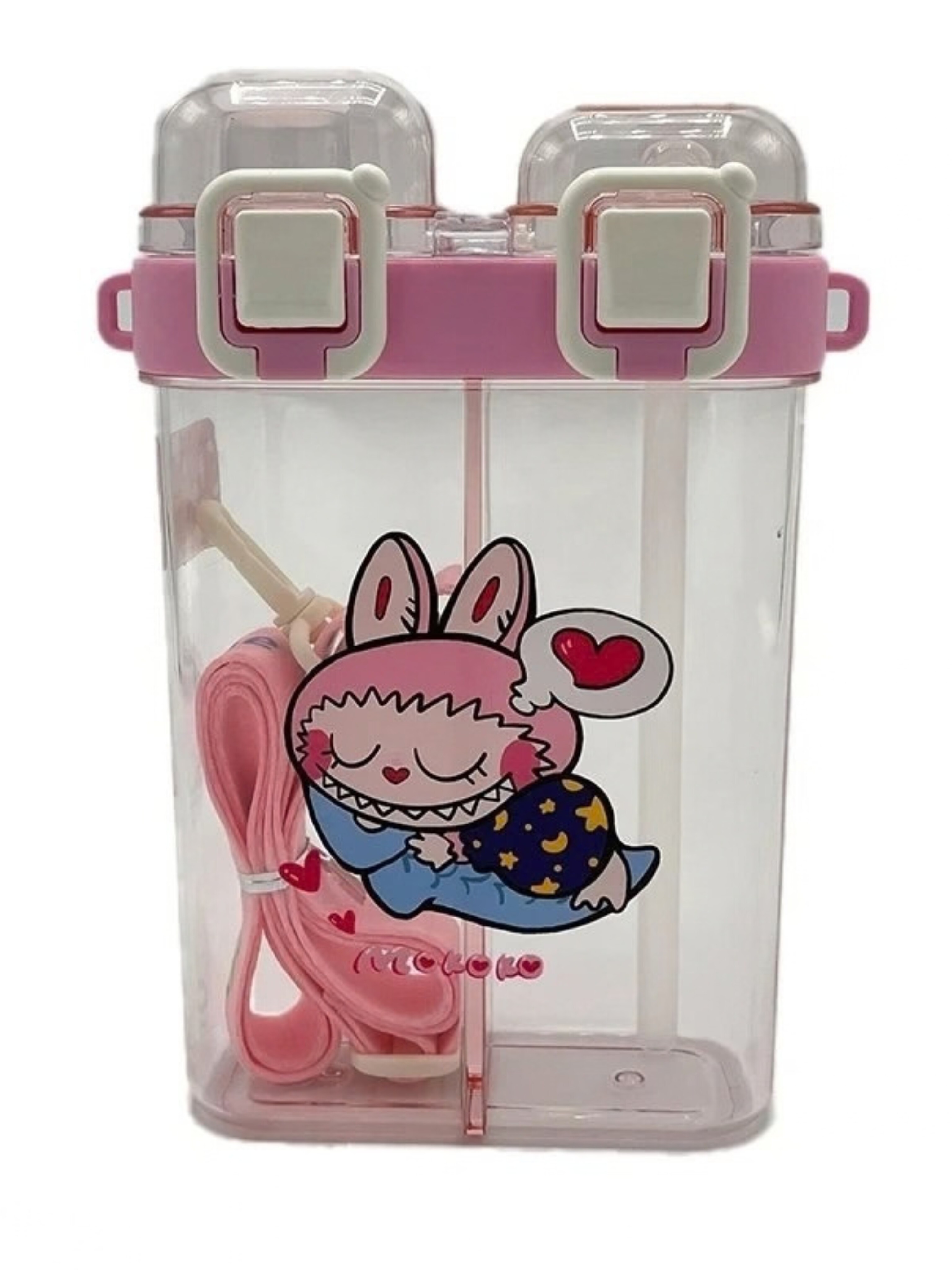Lebobo Pink 2-Compartment Water Bottle (Series 2)_img_0