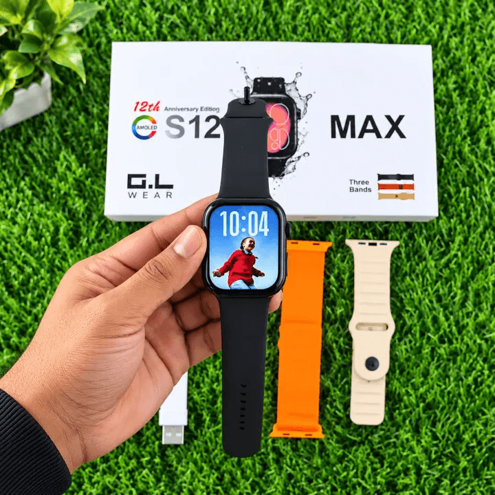 G.L WEAR S12 MAX Smart Watch | AMOLED Display | Bluetooth Calling | IP68 Waterproof | Three Bands_img_2
