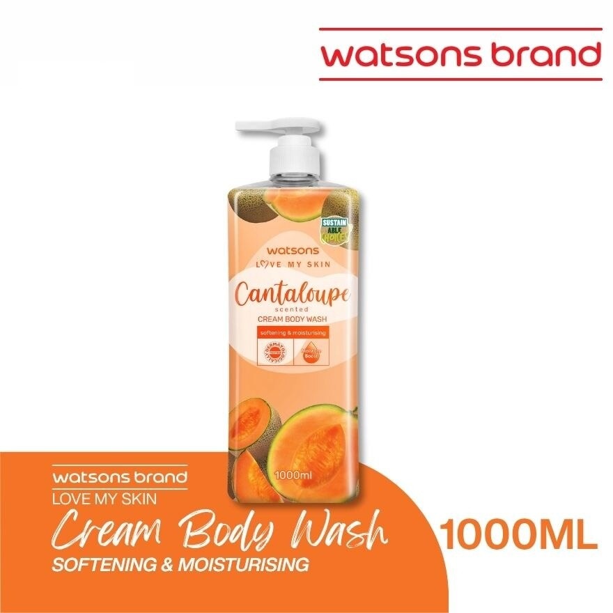Watsons Love My Skin Cantaloupe Scented Cream Body Wash – 1000ml