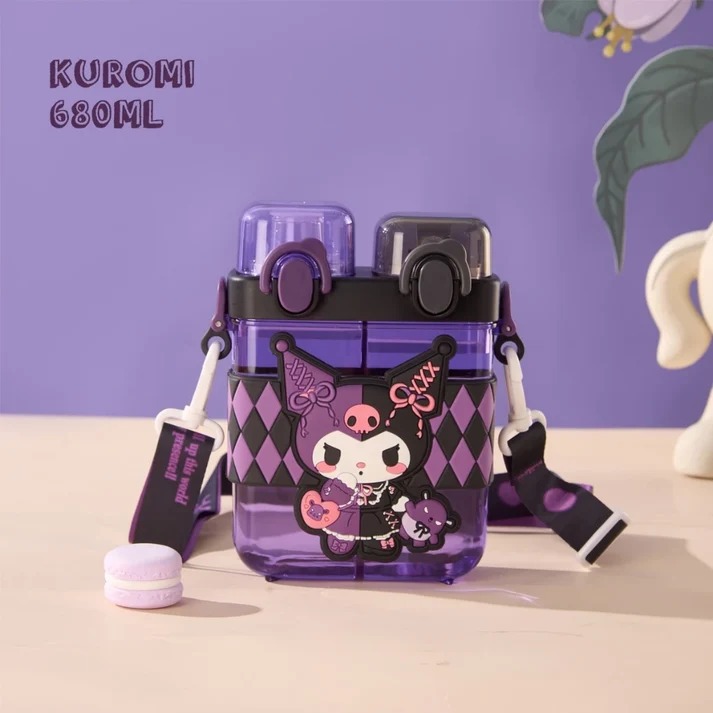 Sanrio Kuromi double-drinking water bottle