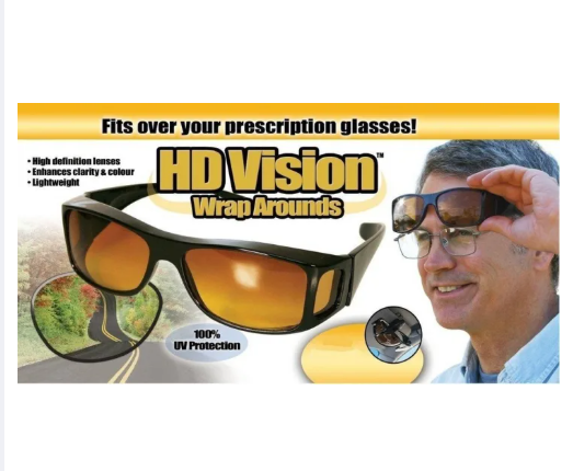 Wenefang Hd Night Vision Wraparounds Hd Glasses No Glare Night