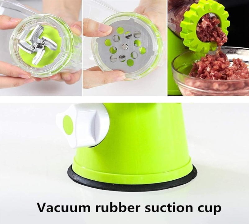 Manual hand-operated plastic meat grinder and mincer - Image 2