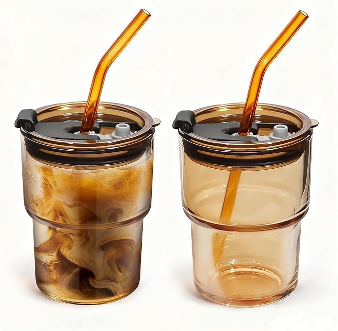 Slub Glass Tumbler Dark - Image 1