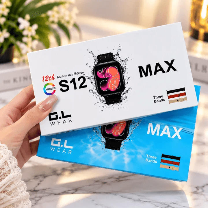 G.L WEAR S12 MAX Smart Watch | AMOLED Display | Bluetooth Calling | IP68 Waterproof | Three Bands_img_1