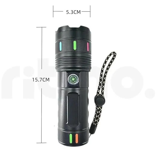 Sanford Super Bright Flashlight – White Laser LED Made in Japan 18650mAh Light