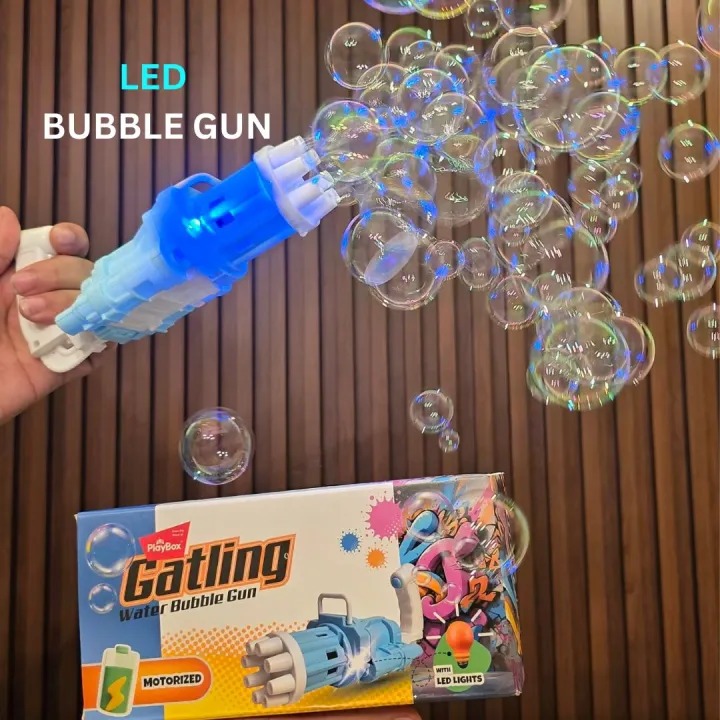 Gatling Bubble Gun with LED Light – Automatic Bubble Machine Toy for Kids_img_0