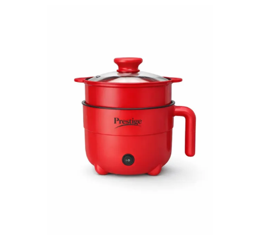 Prestige Multi Cooker with a 2.2-litre capacity, steamer attachment, and egg holder function