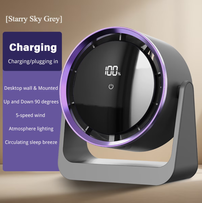 F7 desktop and wall-mounted circulation fan with an LED digital display_img_2