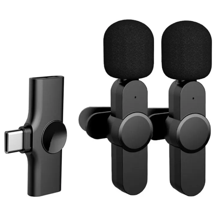 K9 Wireless Dual Microphone Professional Lapel Lavalier Microphone Remove Noise For Type C_img_2