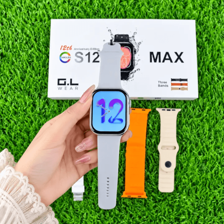 G.L WEAR S12 MAX Smart Watch | AMOLED Display | Bluetooth Calling | IP68 Waterproof | Three Bands_img_3
