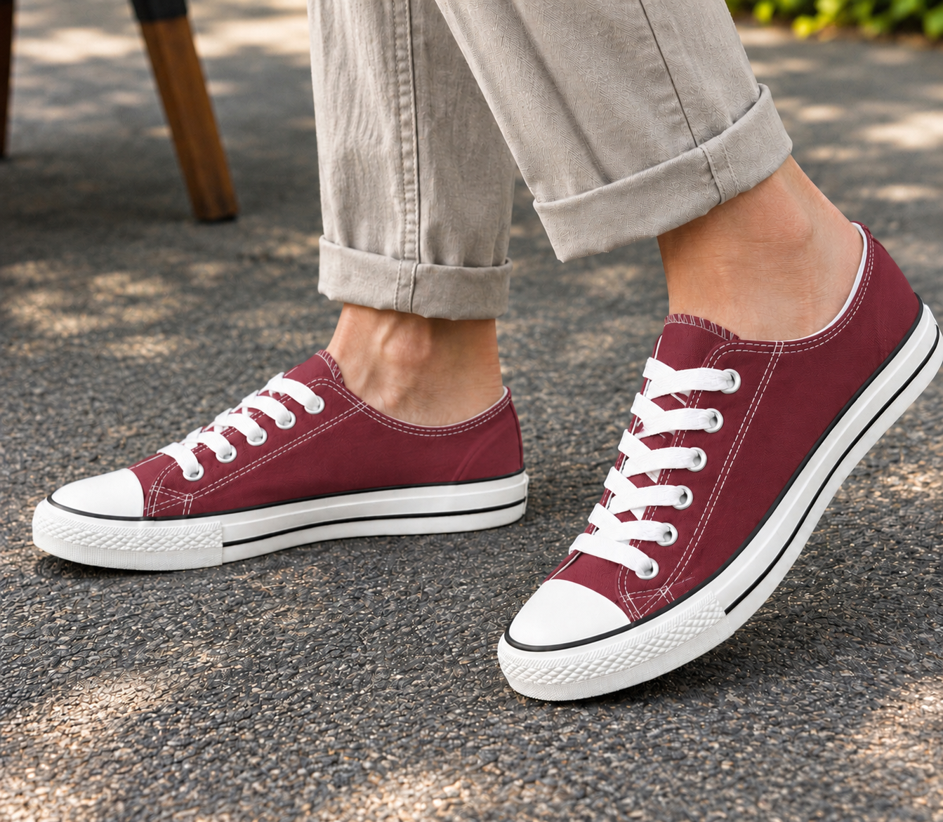 old school solid-maroon