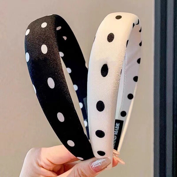 Retro Polka Dot Padded Headband_img_4