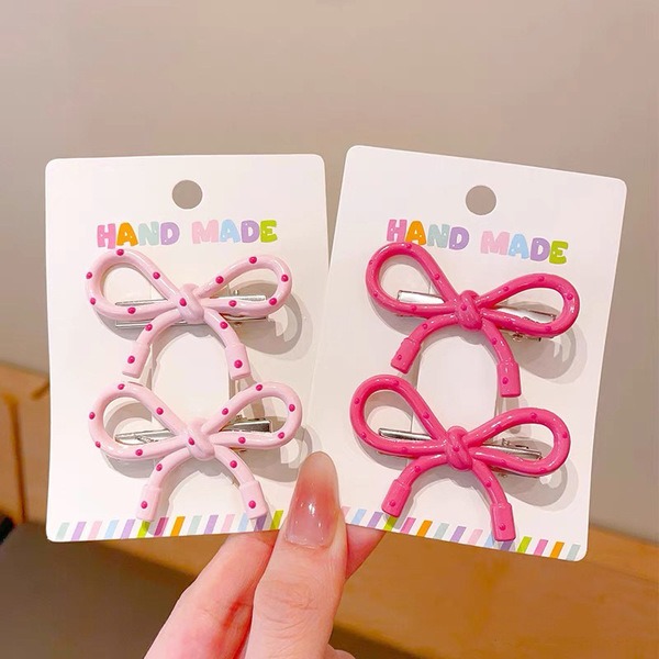 đ Cute Polka Dot Bow Hair Clips 6 pcs 1085_img_0