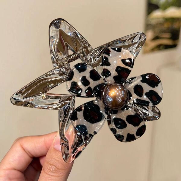 Crystal Star & Flower Hair Claw Clip Set