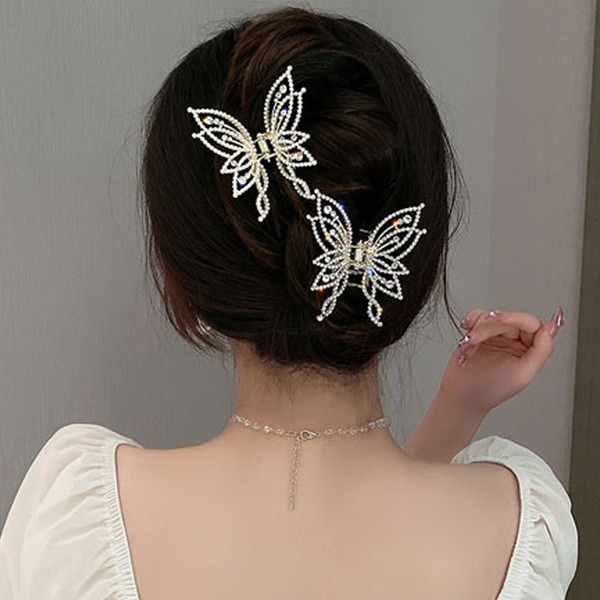 Butterfly Grab Clip Hair Accessories Back of Head