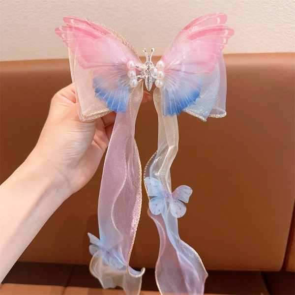 3D Moving Butterfly Ribbon Hair Clip