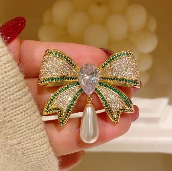 Full Diamond Bow Brooch_img_3