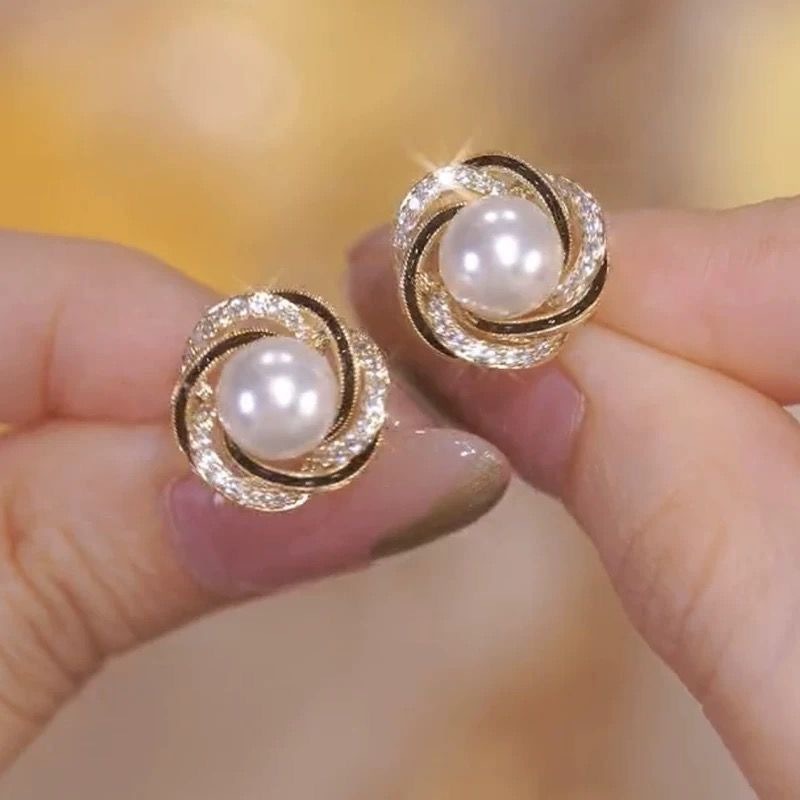 French zircon pearl earrings_img_1
